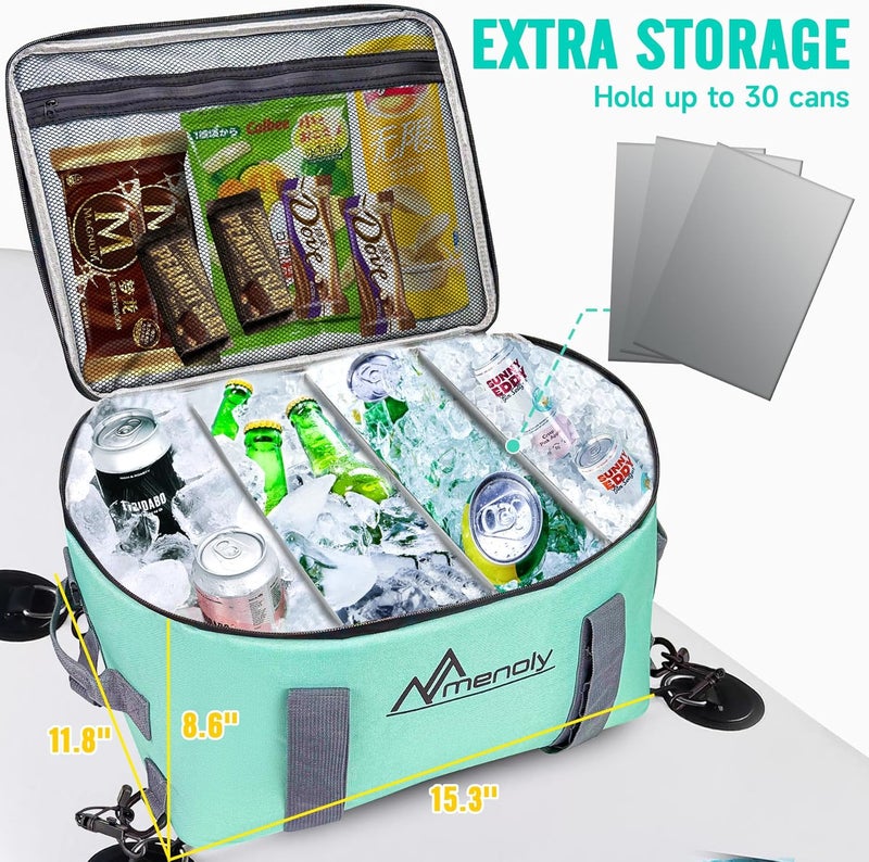 MENOLY Paddle Board Accessories Cooler, 25L Sup Kayak Deck Cooler Bag Fit 30 Cans with Waterproof Phone Pouch, Adjustable Strap, Bottle Opener for Paddleboarding, Kayaking, Camping - Image 2